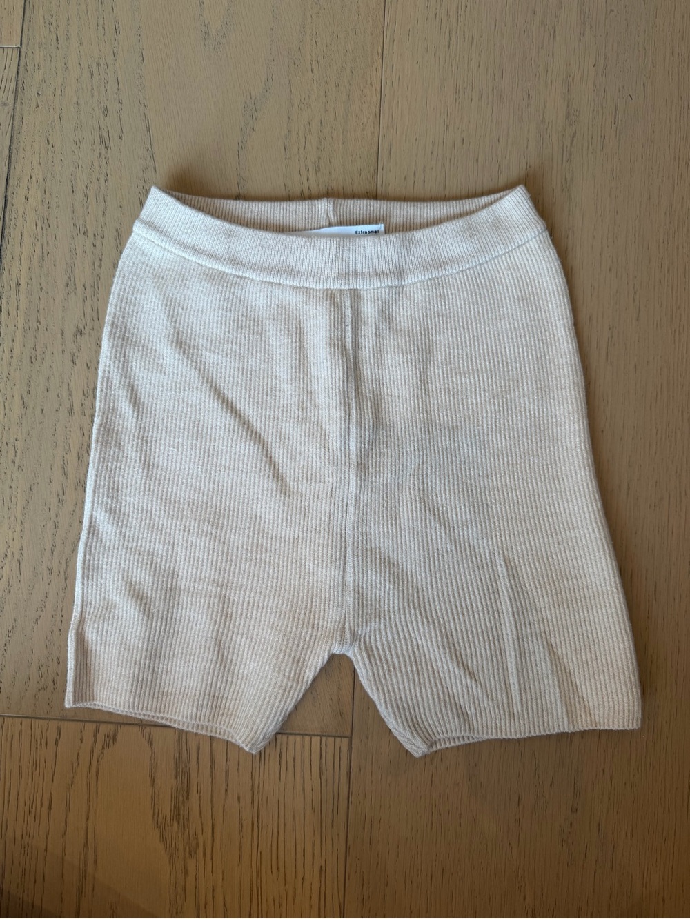 Simonett Ribbed Bike Shorts - Cream